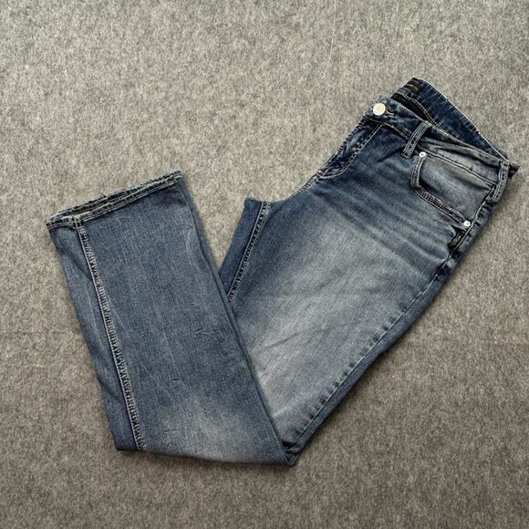Silver Jeans Elyse Slim Boot Cut Women's Size 33 Mid Rise Medium Wash Denim - Picture 1 of 11